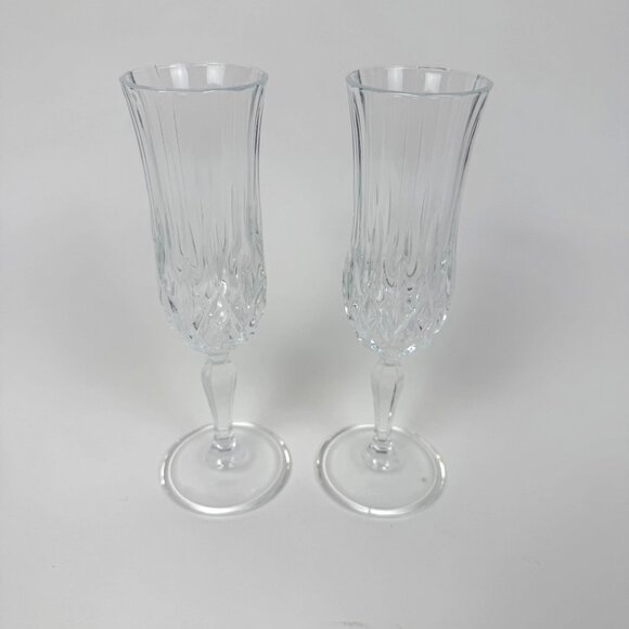 Pair of Royal Crystal Rock Opera Champagne Flutes - Picture 1 of 4